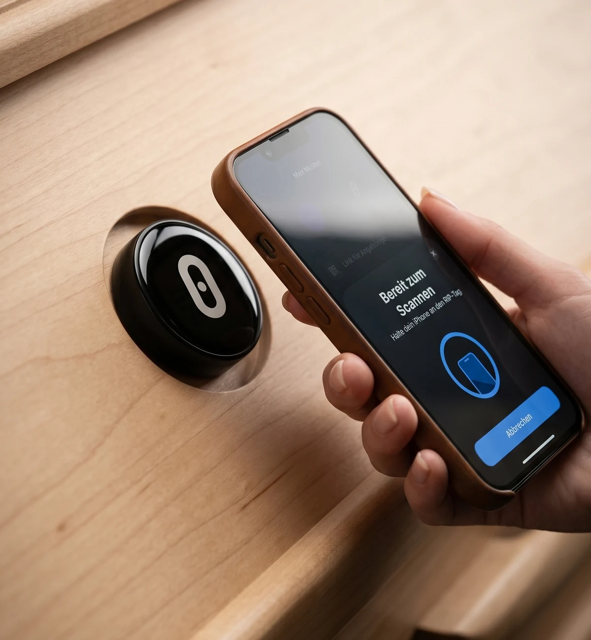 Connecting the coffin to the app via NFC tap
